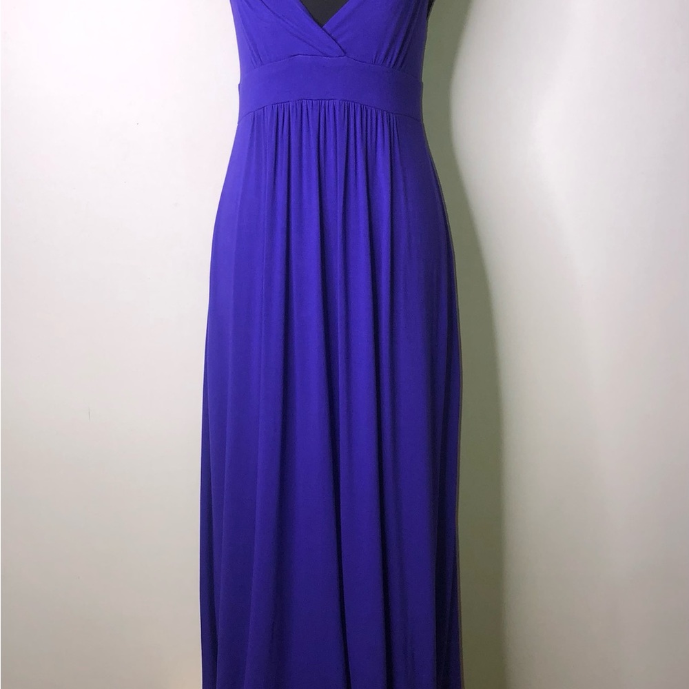 BCBG Max Azria Purple Violet V-neck Surplice Maxi XS Dress
